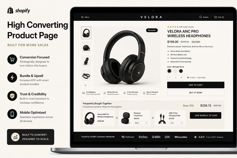 Template Shopify Alta Conversione + 10 Email Klaviyo